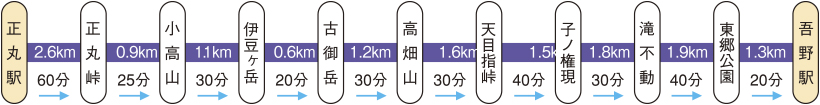 伊豆ヶ岳を越えるみち